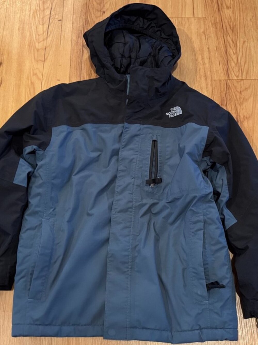 The Northface Kids Size M (10-12) Blue/Black Heatseaker Winter Parka Jacket